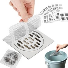 Disposable Hair Catcher for Shower Drain Square Mesh Stickers, Upgraded Adhesive