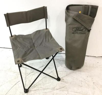 OEM Pair Of Ford Explorer Canvas Outdoors Green Folding Camping Chairs Nice 