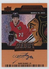 2024-25 Credentials 2024-25 Upper Deck Update Orange 31/45 Alex Vlasic Auto 1mn1