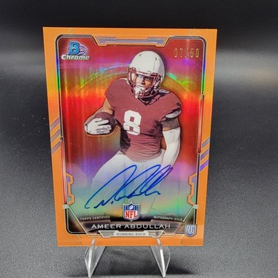 2015 Bowman Chrome Rookie Autographs Orange Refractor Ameer Abdullah *07/50*