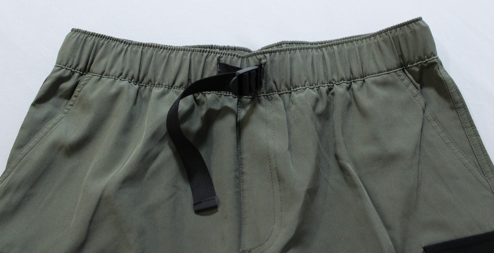 G59 Men's Adjustable Waist Utility Cargo Shorts EJ3 Olive Green Small NWT