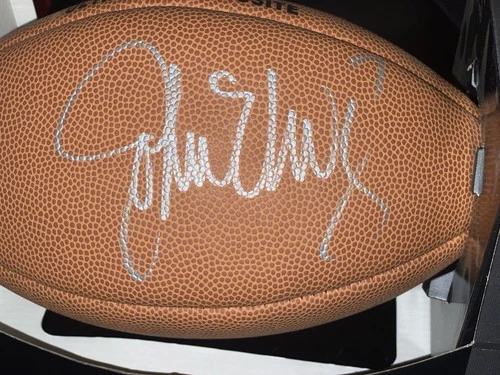 John Elway Signed Football JSA COA Denver Broncos HOF