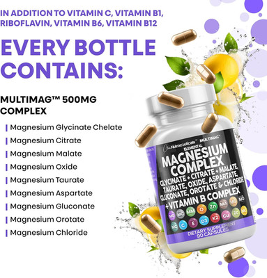 Magnesium Complex with Magnesium Glycinate Citrate Malate Oxide Taurate Aspar...
