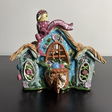 BLUE SKY Ceramic Easter Basket Cottage Tablet...