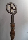 Wood CROZIER Polish Staff Crosier Bishop Quality Craftsmanship, 72" Christmas