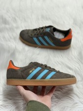 Adidas Gazelle Brown Blue Glow Impact Orange GS JR5942 NEW Multi Sz
