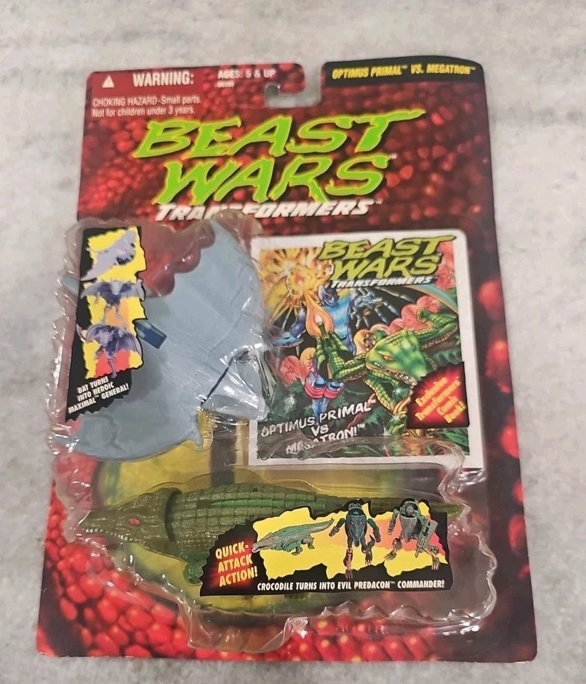 VINTAGE Kenner 1995 Transformers Beast Wars Optimus Primal Vs. Megatron VHTF  - Image 3 of 4