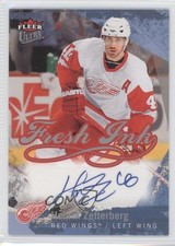 2007-08 Fleer Ultra Fresh Ink Henrik Zetterberg #FI-HZ Auto 0c3
