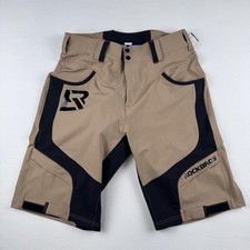 ROCKBROS Men s Cycling Shorts 4D Padded Mountain MTB Tan Black X-Large