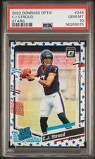2023 Panini Donruss Optic STARS PRIZM C.J. STROUD #244 RC ROOKIE PSA 10 Gem CJ