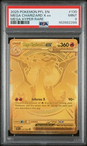 Pokemon Mega Charizard X EX Phantasmal Flames 130/094 Mega Hyper Rare PSA 9 Mint