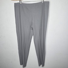 NEW Eileen Fisher Slim Washable Crepe Ankle Pants Gray Women's Plus Size 2X