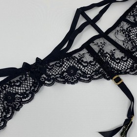 Agent Provocateur Sandra Black Suspender AP4 Large NWT $250