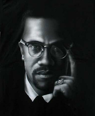 New Malcolm X Airbrush T-Shirt Hip Hop Amerika SCARFACE