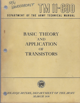 Historical book Basic Theory and Applicaion of Transistors, 1959