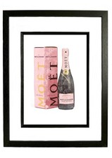 Champagne Bottle Home Decor Wall Art Print Gift Idea A4 