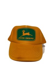Vintage John Deere Logo Yellow Snapback Trucker Hat