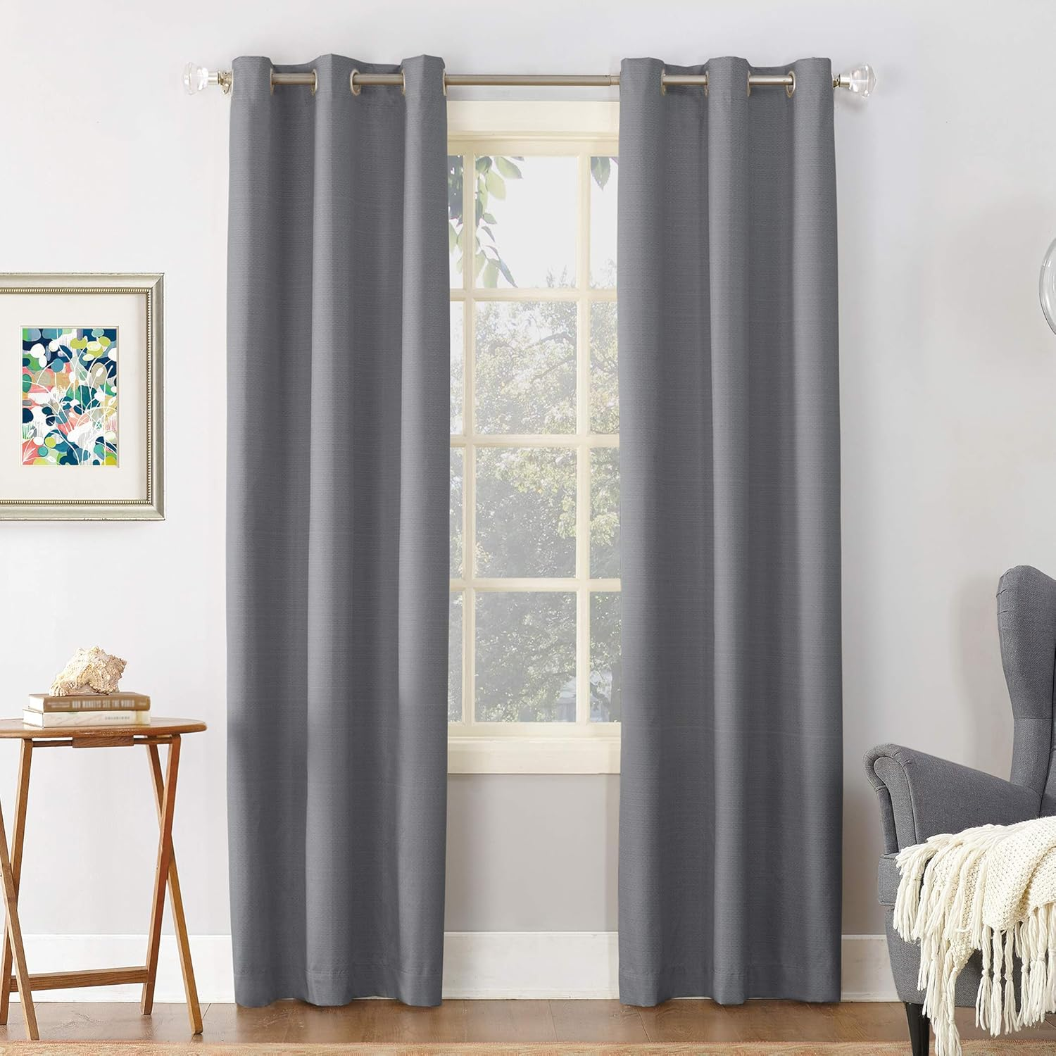 Sun Zero Cooper Thermal Insulated Grommet Curtain Panel 40 Inch Energy Efficient-image