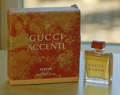 Vtg GUCCI ACCENTI by GUCCI * splash PURE PARFUM 5 ml .17 oz