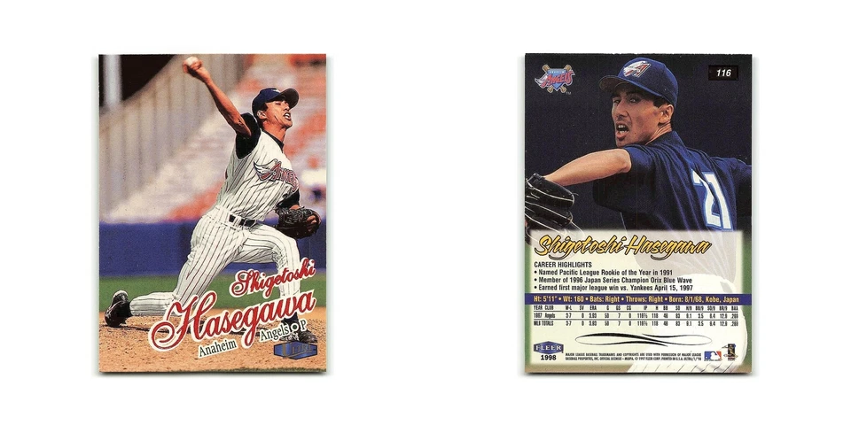 Shigetoshi Hasegawa 1998 Fleer Ultra #116 Anaheim Angels Baseball Card NM - Image 3 of 3