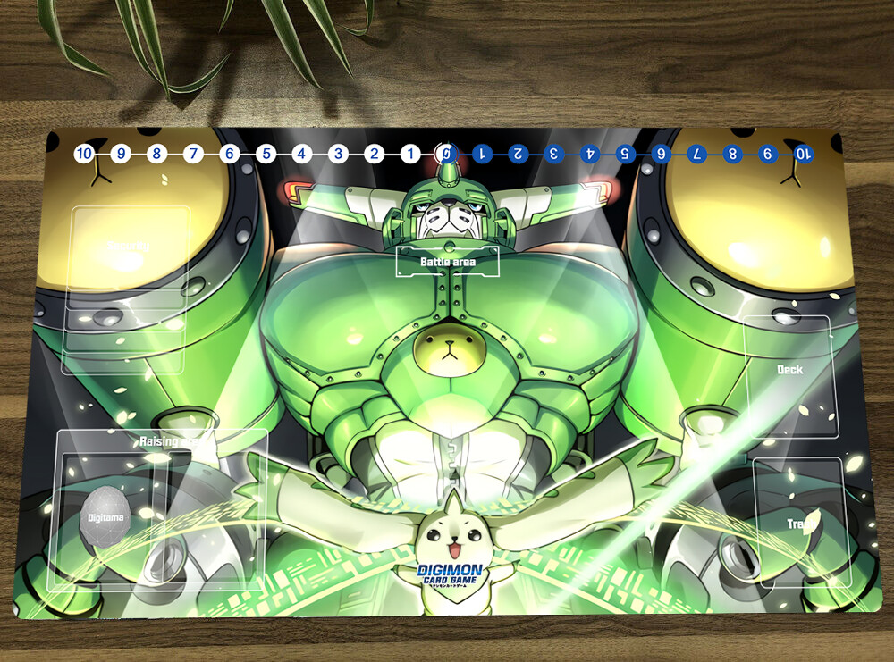 Alfombra de juego Digimon Adventure Duel CCG DTCG Mat Terriermon alfombrilla de juego de cartas coleccionables