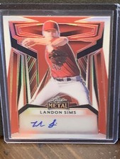 Landon Sims 2023 Leaf Metal Baseball Auto Card 2/3 Arizona Diamondbacks