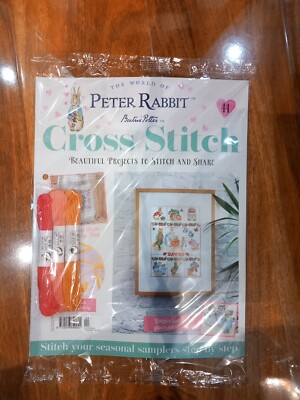 Beatrix Potter Peter Rabbit Cross Stitch Partworks,#44, FREE Thread To Continue 