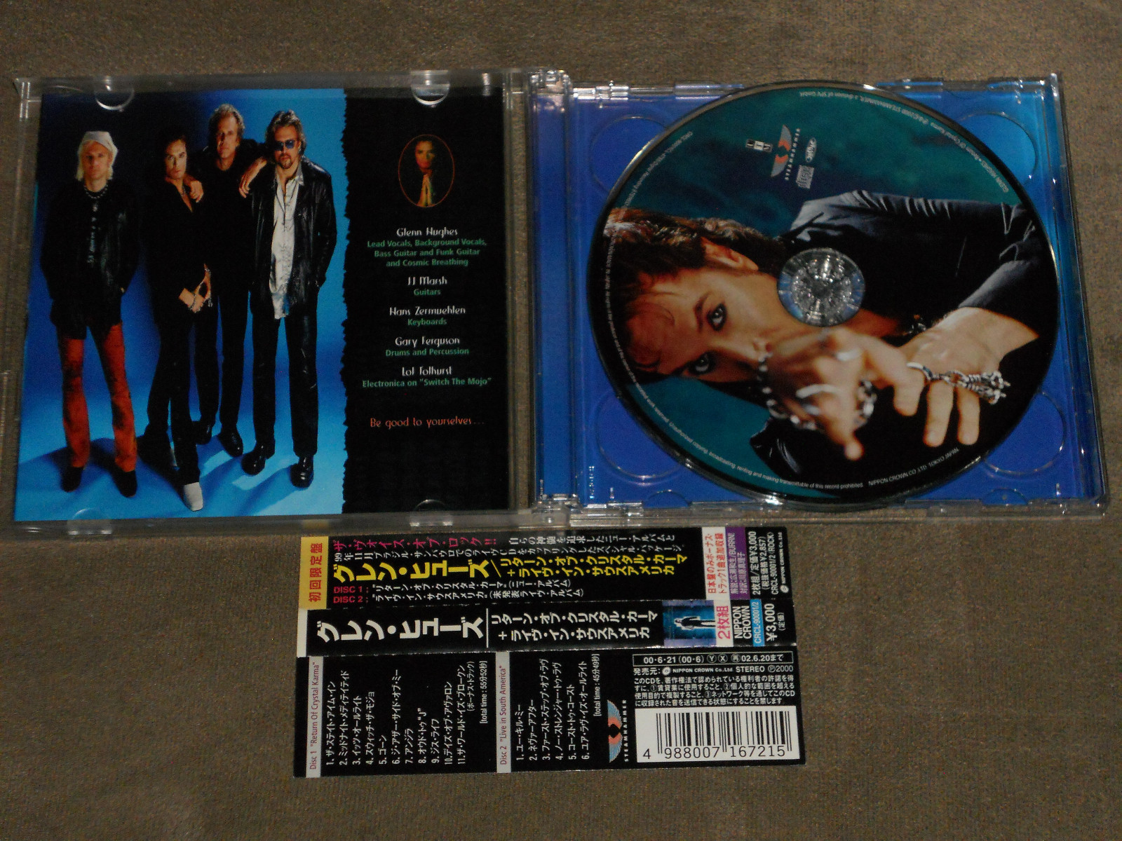 Return To Crystal Karma Live In Brazil By Glenn Hughes Bass Cd Jun 00 Cutti For Sale Online Ebay