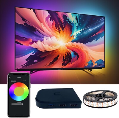 Lotalot TV LED Backlight with HDMI Sync Box,Immersion Backlights SYNC