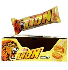NESTLE LION WHITE CHOCOLATE BARS 40X42g FULL BOX + Tracking Delivery 