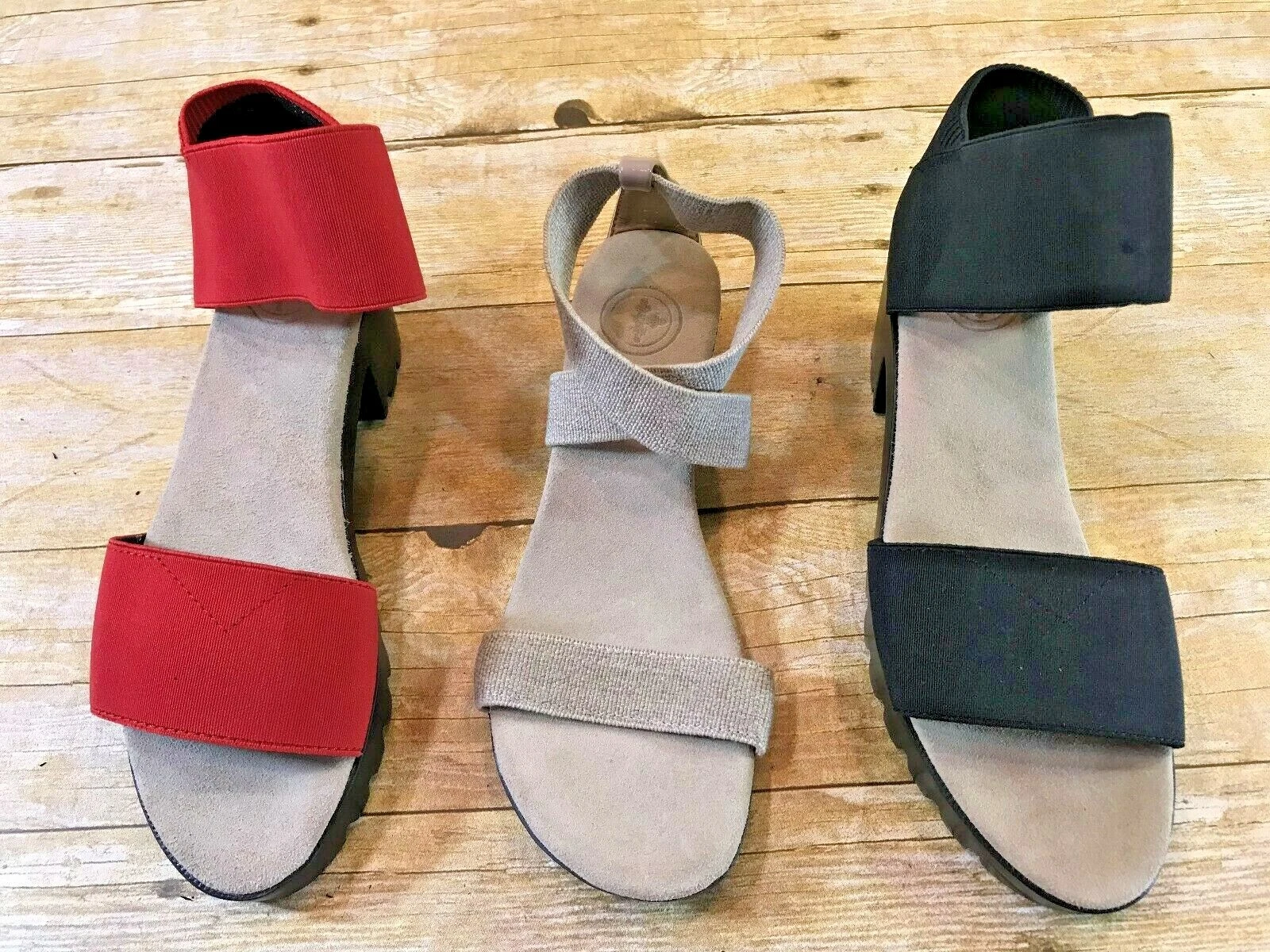 STRAPPY SLINGBACK OPEN TOE MEXICO SANDALS RED OR BLACK OR TAN WOMEN 7M 💗NEW💗