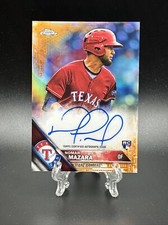 2016 Topps Chrome Nomar Mazara Rookie Orange Refractor Autograph #’D 17/25 AUTO