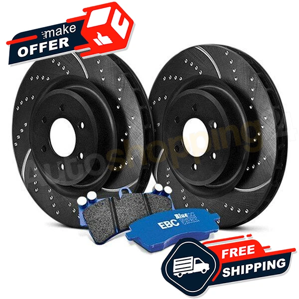 Kit de frenos ranurados y con hoyuelos día pista etapa 6 EBC para Volkswagen Passat 12-18 Foto 2 de 4