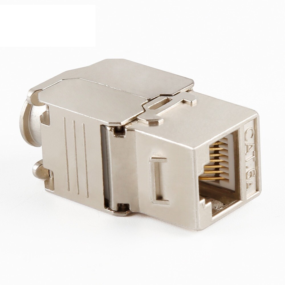 Presa RJ45 Cat6A Schermata - Compatibile Bticino Matix - Colore Bianco - Keystone