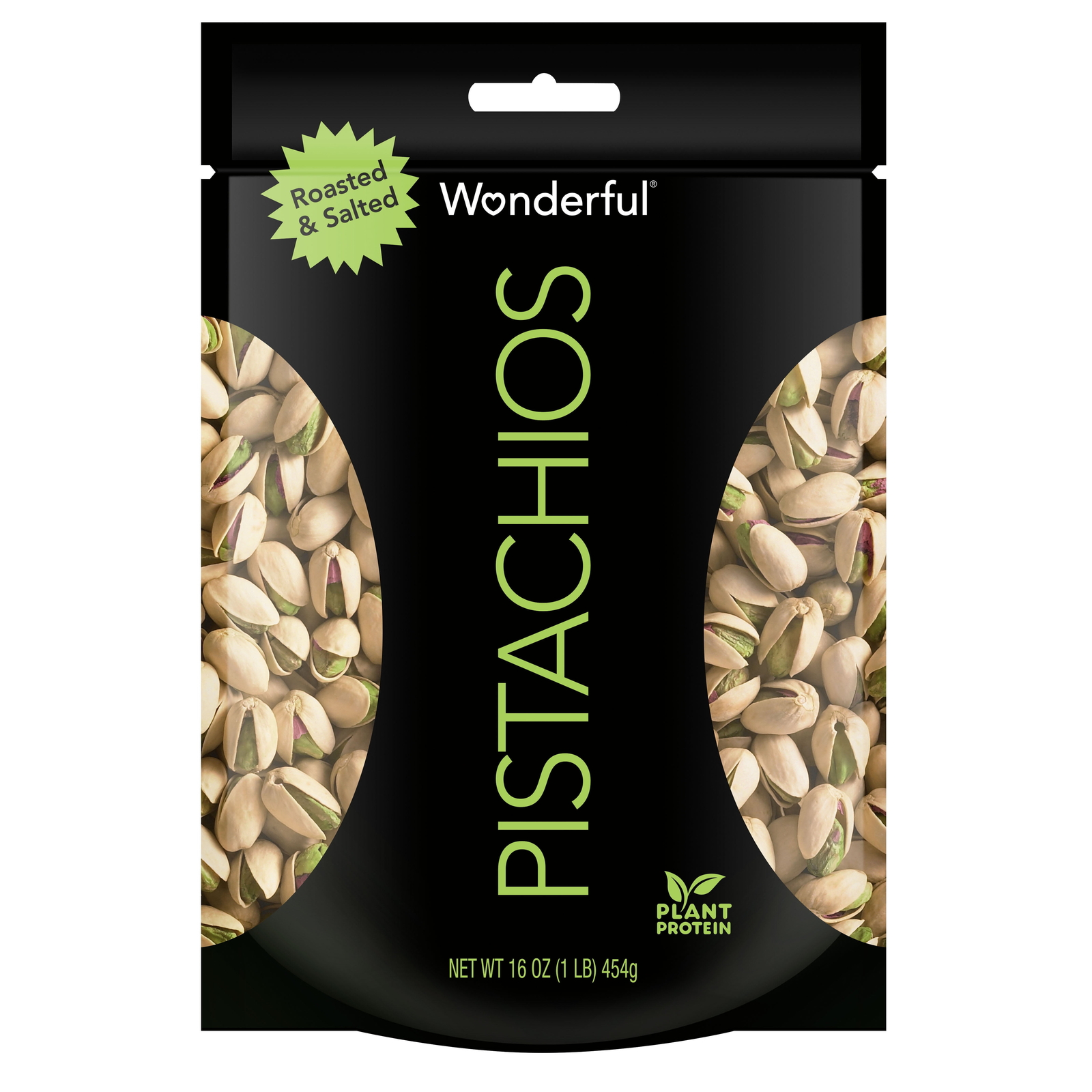 (2 pack) Wonderful Pistachios, In-Shell Roasted & Salted Nuts, 16 Ounce Bag