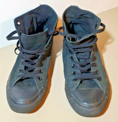 Converse All Star Chuck Taylor Hi Top Unisex Men's-8 Woman's-10 All-Black Canvas