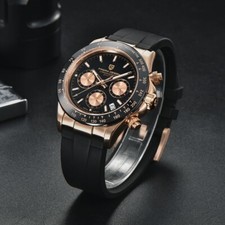 PAGANI DESIGN Black Dial Full Chronograph Men's watch VK63 Quartz Wrist Watch