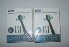 New Lot of 6 ZoCCee Replacement Brush Heads for Flossing Toothbrush Black Soft