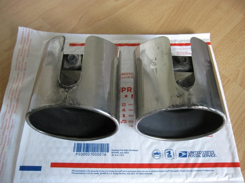 Set of 2 Genuine OEM 2013-2015 Honda Accord V6 Sedan Chrome Exhaust finisher tip - Image 4 of 4