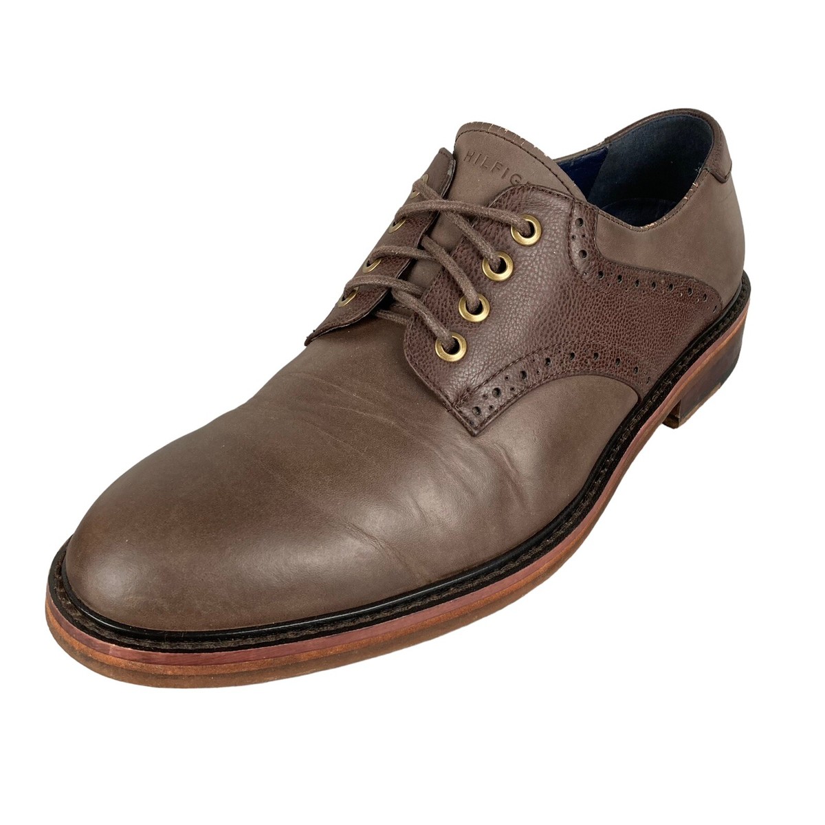 RARE Tommy Hilfiger TM CLINTON Leather Brogue Derby Shoes 