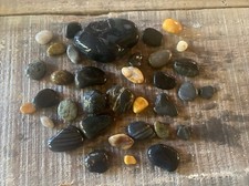 lot Colored rocks stones aquarium decor fish tank reptile ocean California Beach