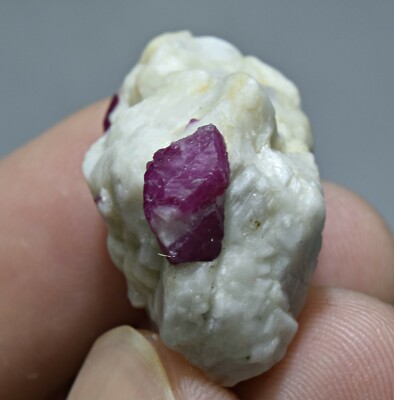 55 Carat Well Terminated Natural Ruby Crystals On Matrix From Afghanistan