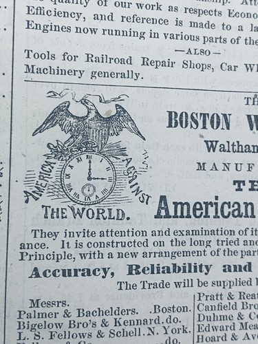 American Railway Times Newspaper Boston MA May 1, 1856 Railroad News Print Ads - Picture 10 of 24