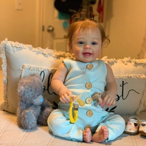 22" Realistic Reborn Baby Dolls Vinyl Silicone Real Handmade Newborn Doll Gift