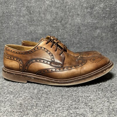 Magnanni Wingtip Brown Leather Dress Shoes Men Size 9  display picture 2
