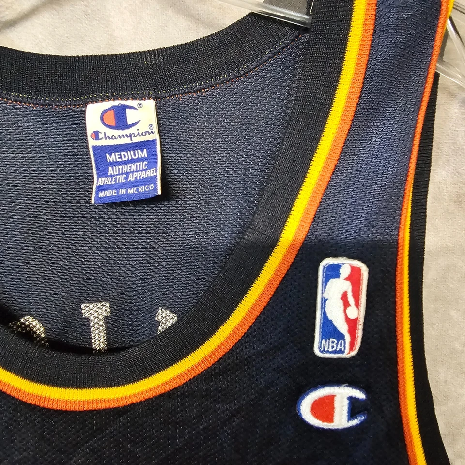 Camiseta deportiva de novato Antwan Jamison 7 Golden State Warriors campeón de la NBA rara de colección 40 M Foto 3 de 4