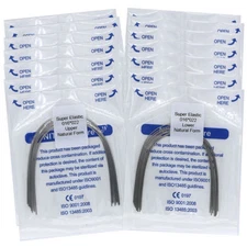 10 Packs Dental Super Elastic Niti Rectangular Arch Wires Square/Ovoid/Natural