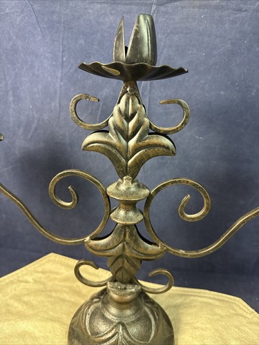 Southern Living At Home Sherwood Iron Candelabra Candle Holder Heavy - Picture 9 of 16