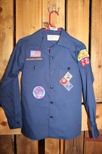 Boy Scouts of America BSA Youth Shirt 14 Large Sewn on patches Catalina