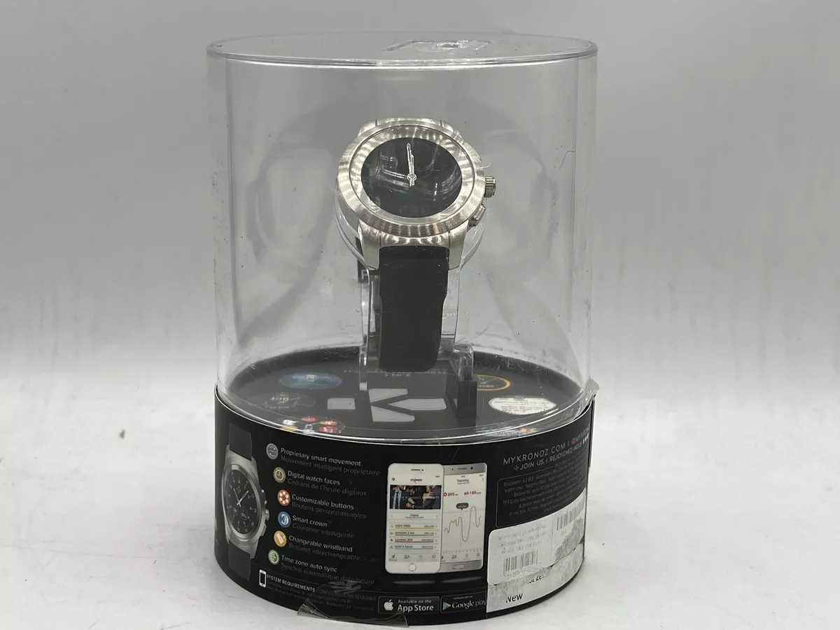 MyKronoz ZeTime Petite 2 in 1 Hybrid Smart Watch Stainless Black New Open Box